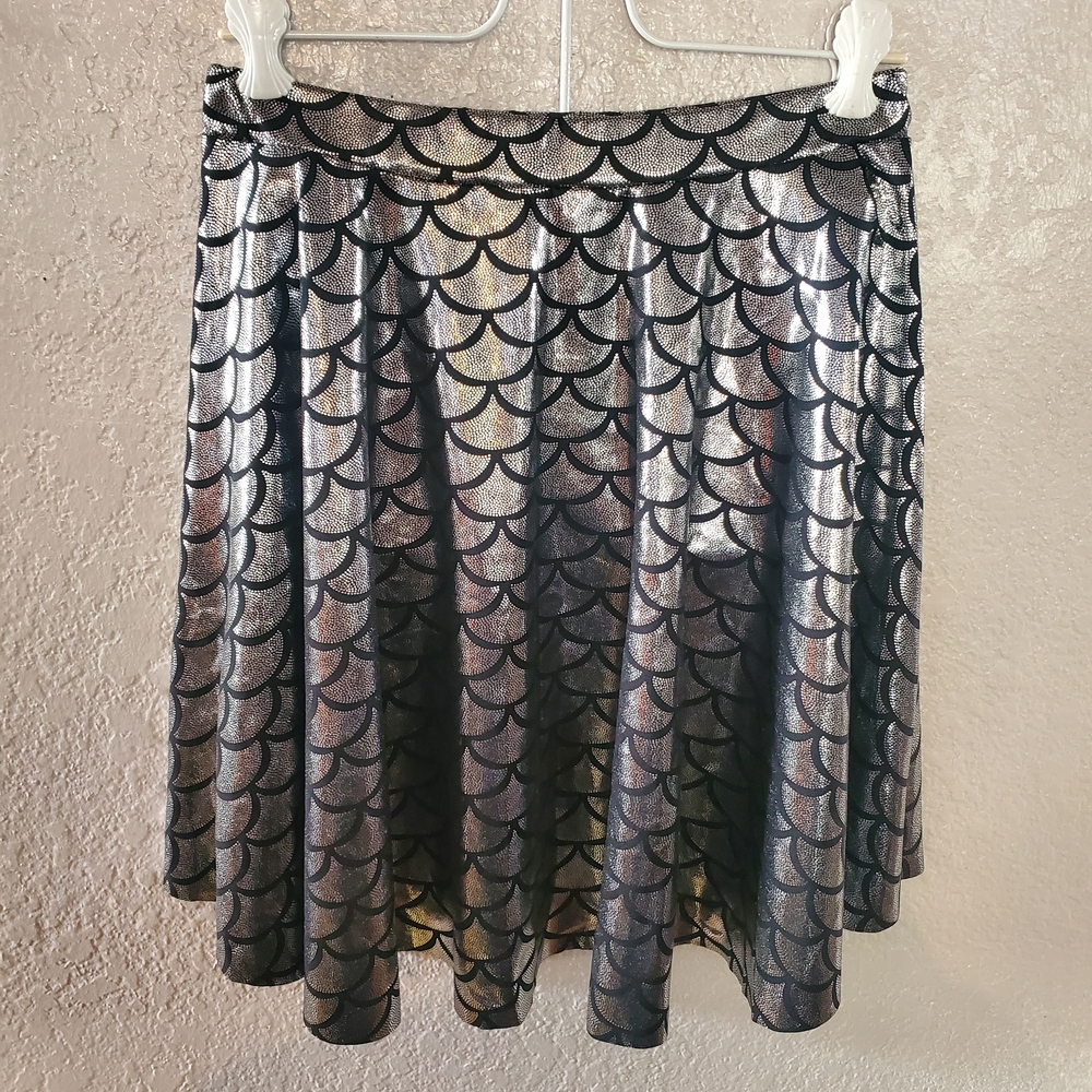 Elegant Black and Silver Mermaid Skirt L - Picture 2 of 11